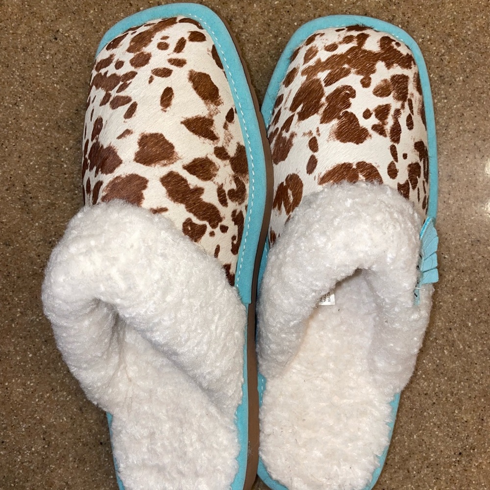 Ariat Cow Print Slip Ons